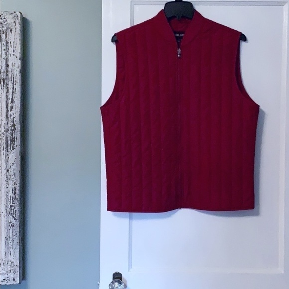 Michael KORS Red Quilted Vest/Jacket Lining - Picture 3 of 8